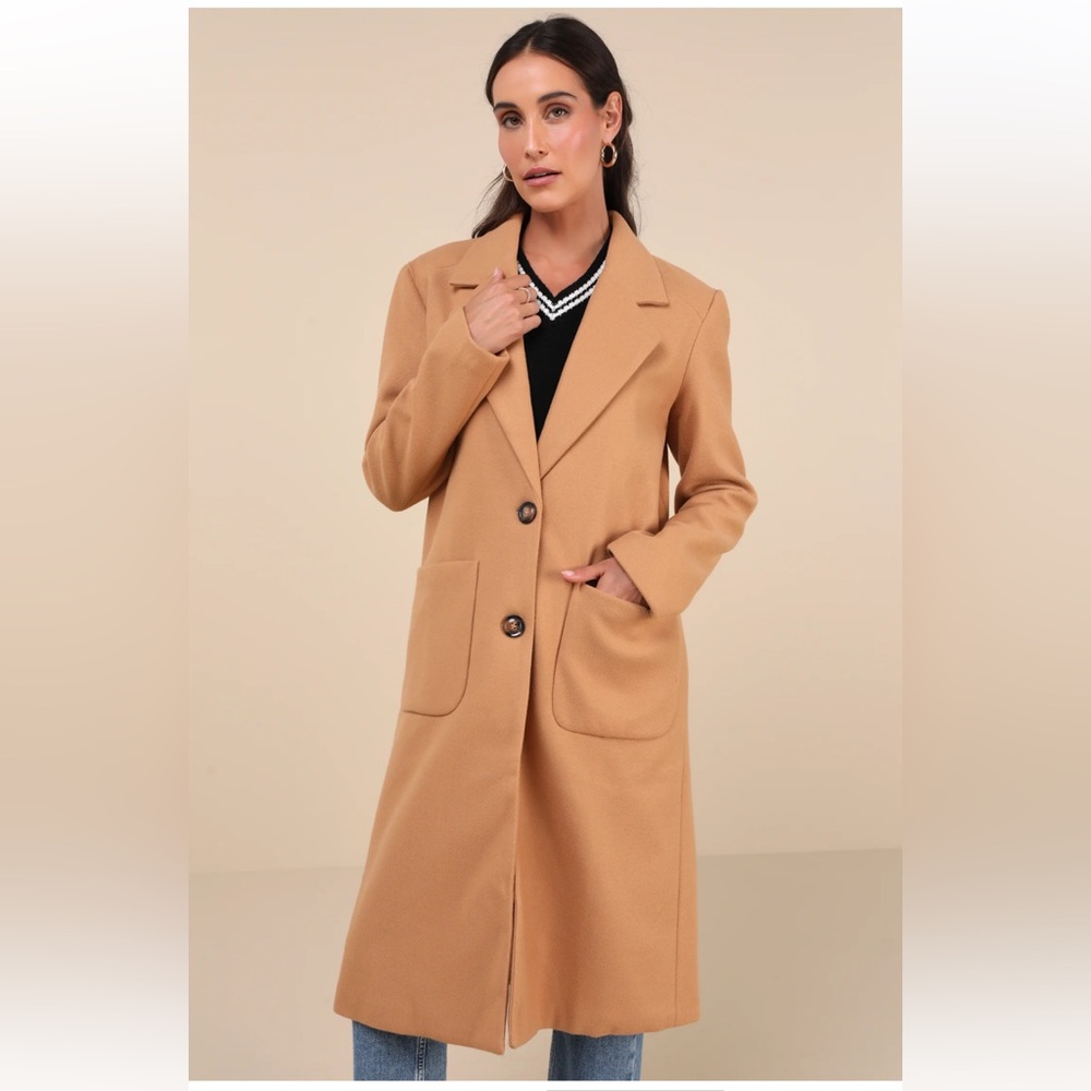 Lulu's Camel Trench Coat